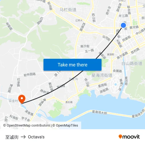 Zhicheng Street to Octava's map