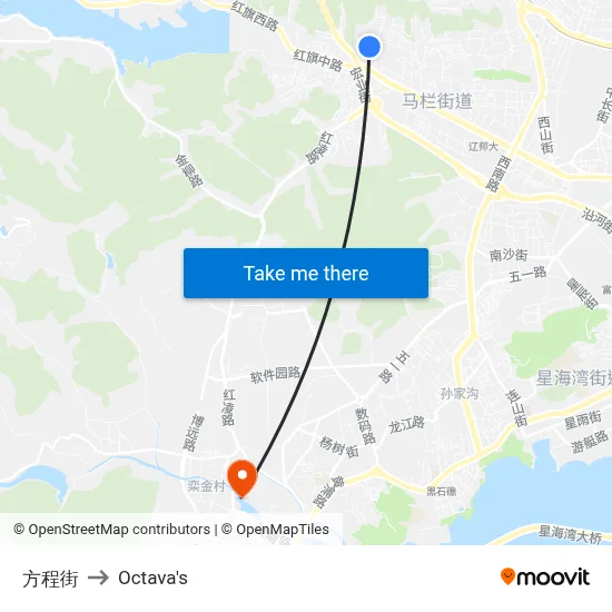 Fangcheng Street to Octava's map
