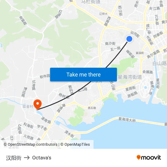 Han Yang Street to Octava's map