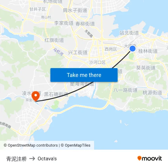 Qingniwa Bridge to Octava's map