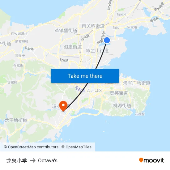Longquan Primary School to Octava's map