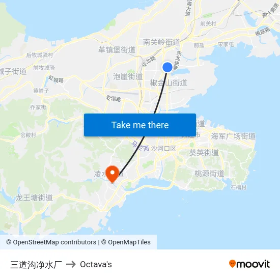 Sandaogou Water Plant to Octava's map