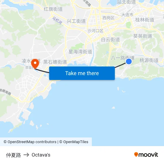 Zhongxia Road to Octava's map