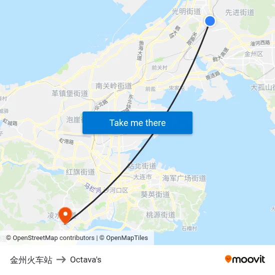 Jinzhou Railway Station to Octava's map