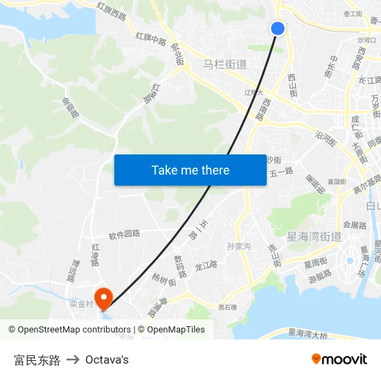 Fumin East Road to Octava's map