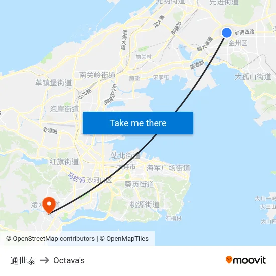 Tongshitai to Octava's map