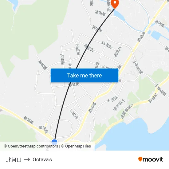 Beihekou to Octava's map