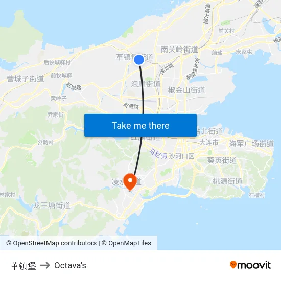 Gezhenpu to Octava's map