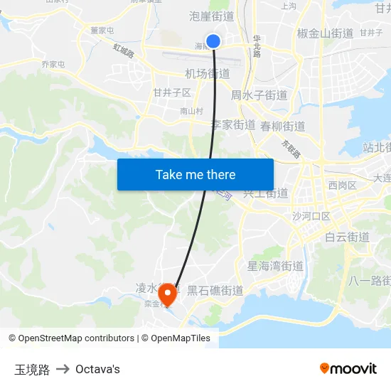 Yujing Road to Octava's map