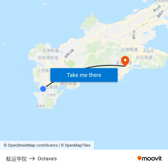 Maritime College to Octava's map