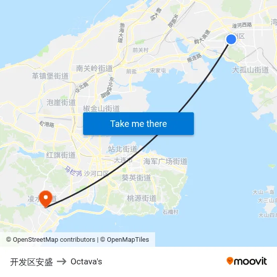 Development Zone Anxing to Octava's map