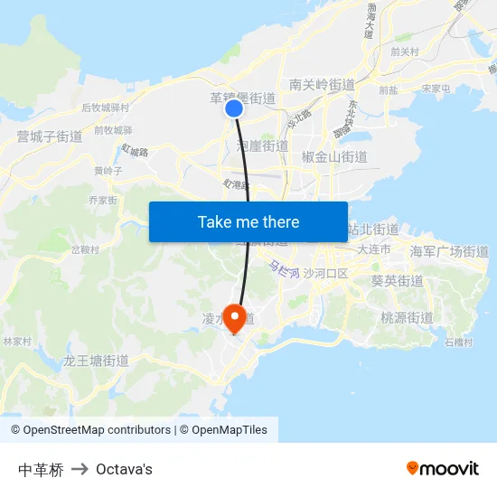 Zhongge Bridge to Octava's map