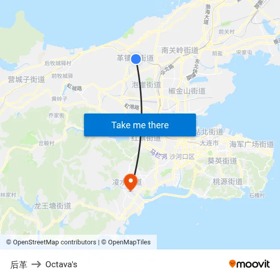 Houge to Octava's map