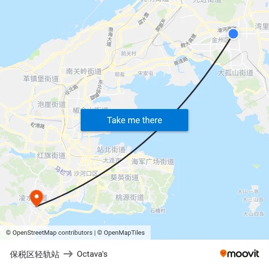 Free Trade Zone Light Rail Station to Octava's map