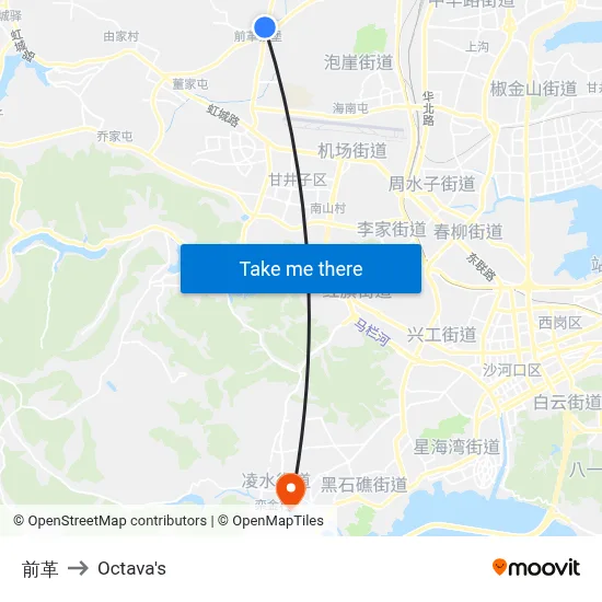 Qian Ge to Octava's map