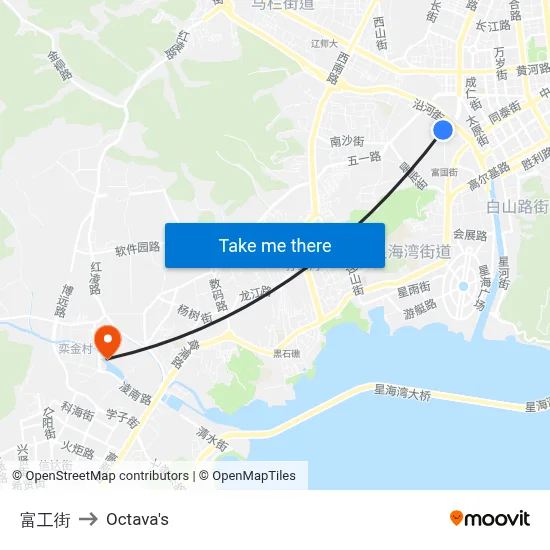 Fugong Street to Octava's map