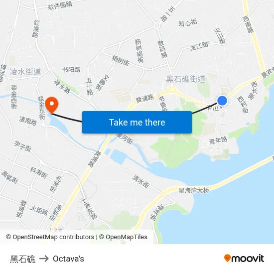 Heishijiao to Octava's map