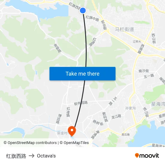 Hongqi West Road to Octava's map
