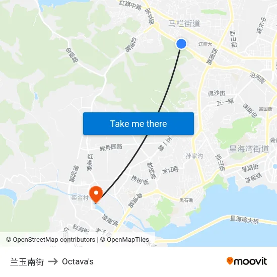 Lanyu South Street to Octava's map