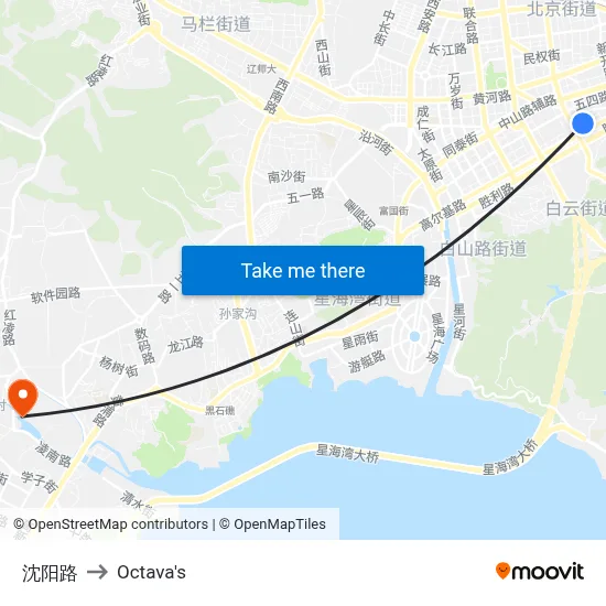 Shenyang Road to Octava's map