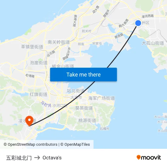 Wucaicheng North Gate to Octava's map