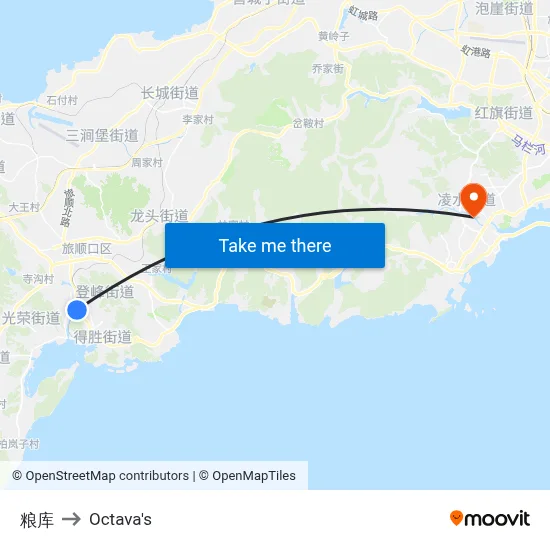 Grain Depot to Octava's map