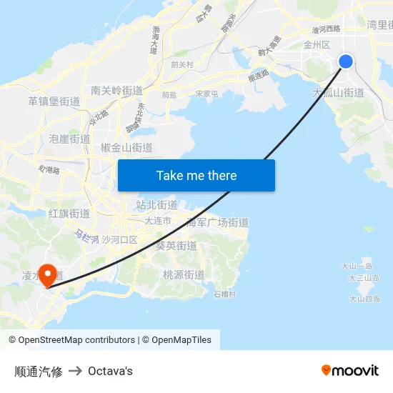 Shuntong Auto Repair to Octava's map