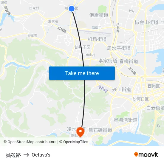 Yaoyan Road to Octava's map