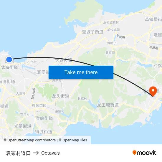 Yuanjia Village Crossing to Octava's map