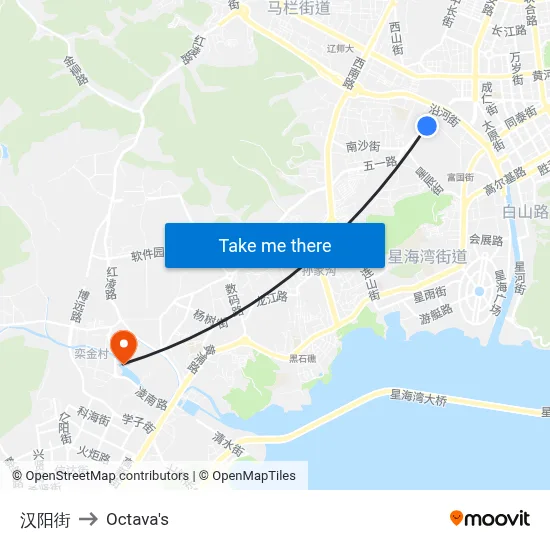 Han Yang Street to Octava's map