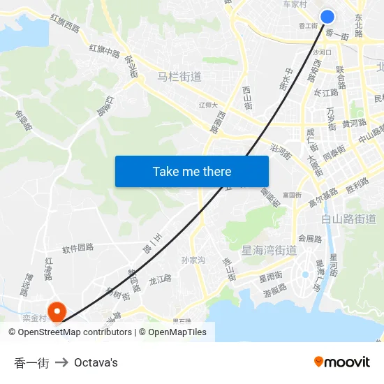 Xiangyi Street to Octava's map