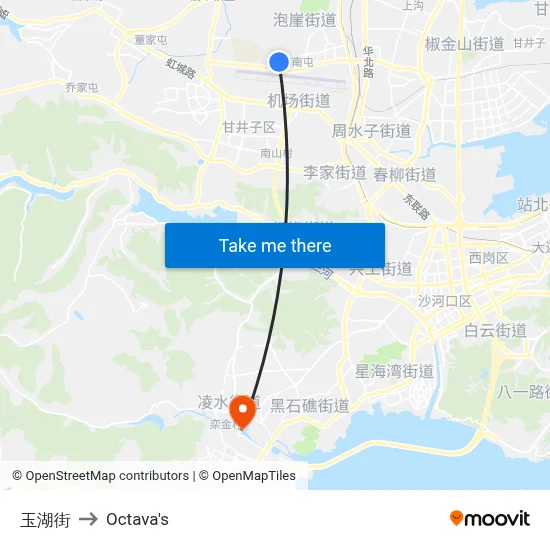 Yuhu Street to Octava's map