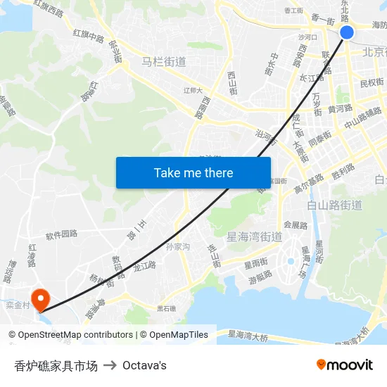 Xiangluqiao Furniture Market to Octava's map