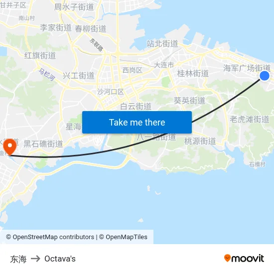 Donghai to Octava's map