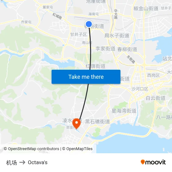 Airport to Octava's map
