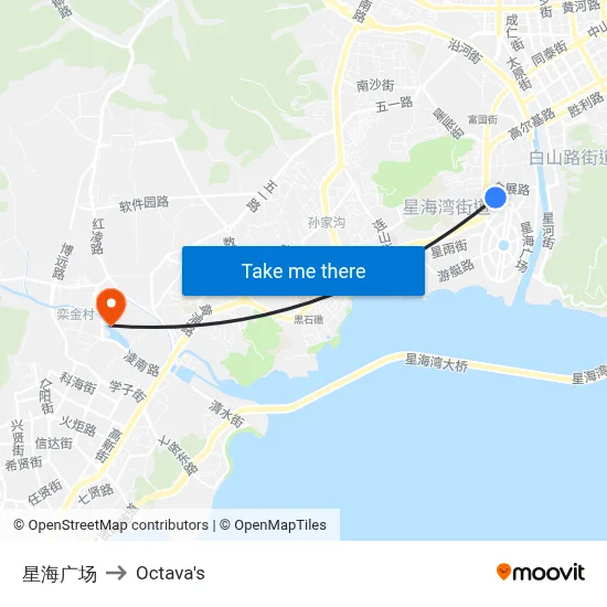 Xinhai Square to Octava's map