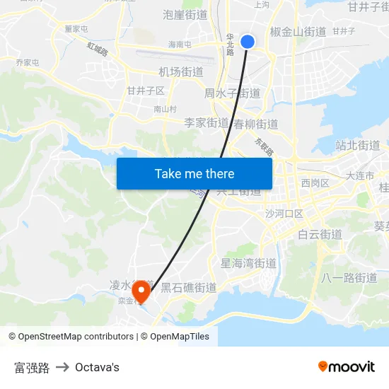 Fuqiang Road to Octava's map