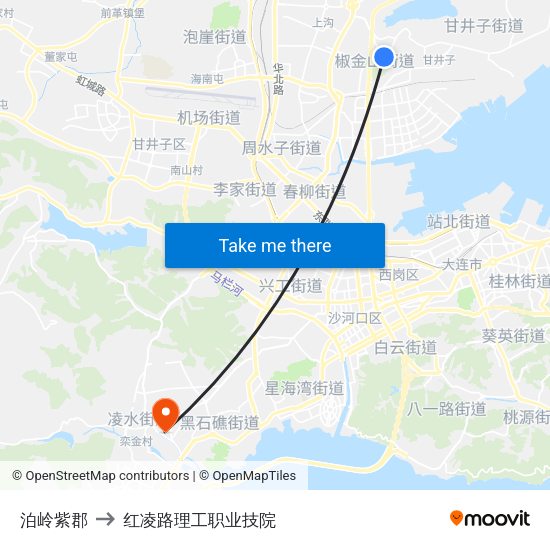 泊岭紫郡 to 红凌路理工职业技院 map
