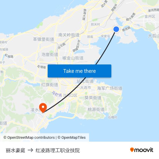 丽水豪庭 to 红凌路理工职业技院 map