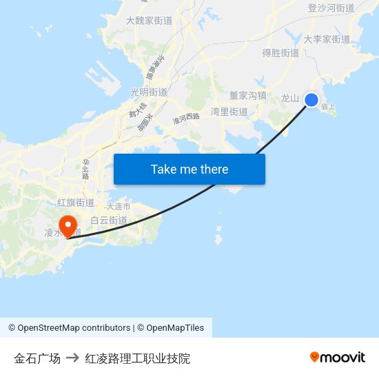 金石广场 to 红凌路理工职业技院 map