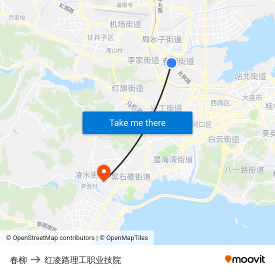 春柳 to 红凌路理工职业技院 map