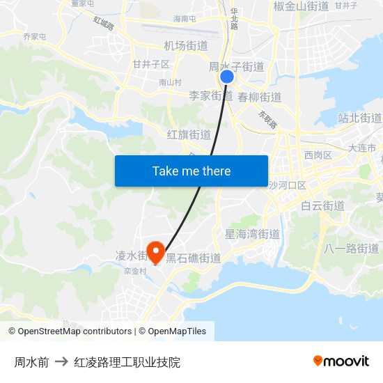 周水前 to 红凌路理工职业技院 map