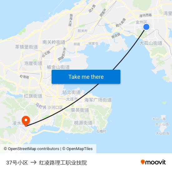 37号小区 to 红凌路理工职业技院 map