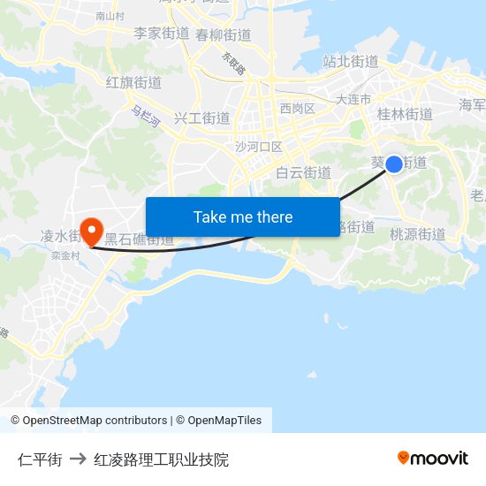 仁平街 to 红凌路理工职业技院 map