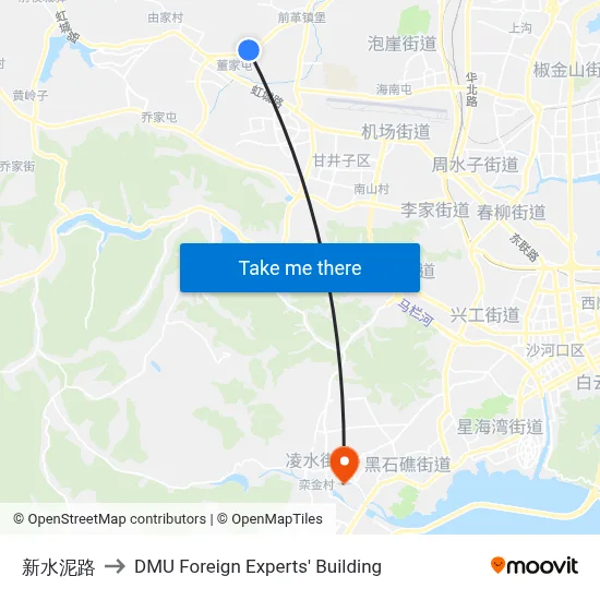 New Cement Road to DMU Foreign Experts' Building map