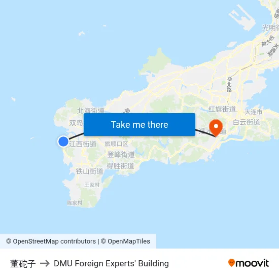 Dongtuozi to DMU Foreign Experts' Building map