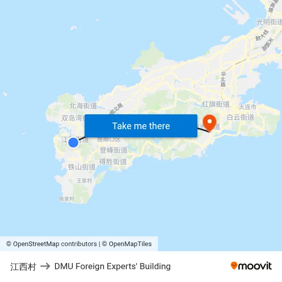 Jiangxi Village to DMU Foreign Experts' Building map