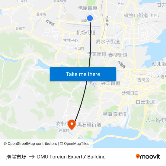 Paoyan Market to DMU Foreign Experts' Building map
