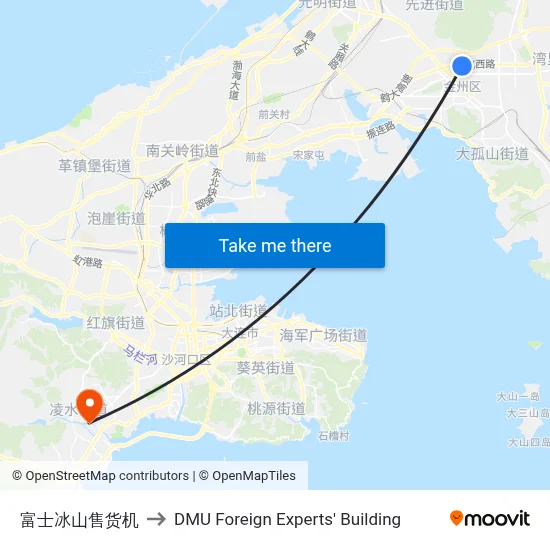Fuji Ice Mountain Vending Machine to DMU Foreign Experts' Building map