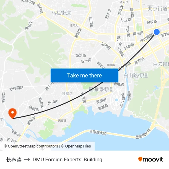 Changchun Road to DMU Foreign Experts' Building map